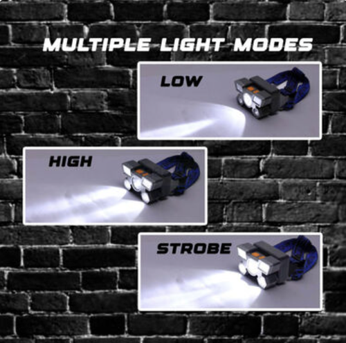 5 LED High Light USB Rechargeable Head Lamp (L80)