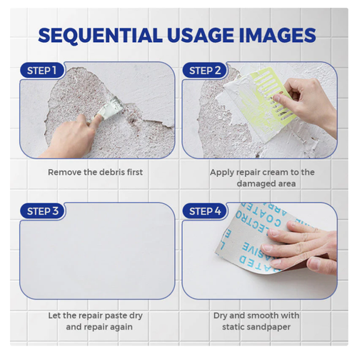 😀🔥Hot Sale - 50% OFF🔥Waterproof & Mildew-Resistant Wall Repair Paste🌿😀