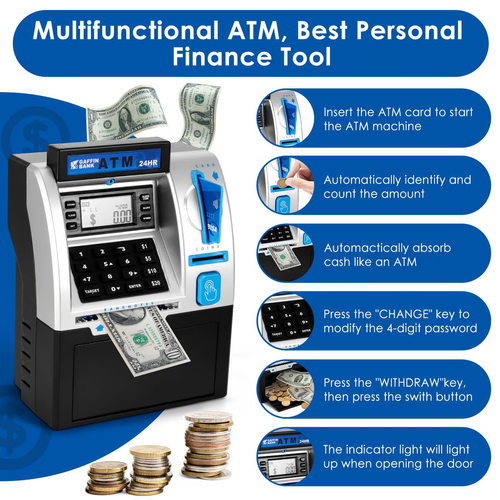 😀🔥2026 Newest Model🔥ATM Piggy Bank for Real Money🔥😀