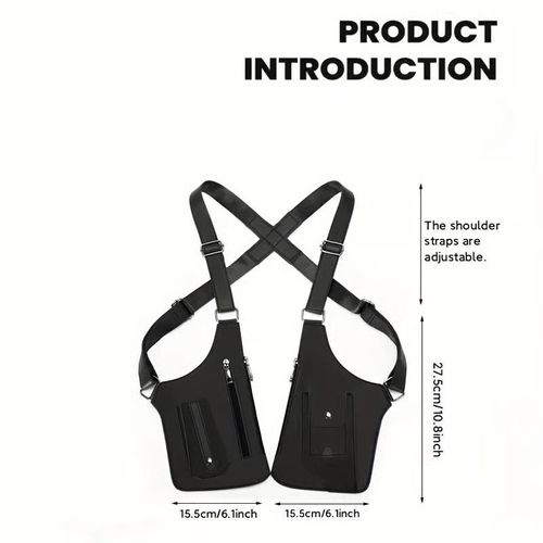 Adjustable Underarm Shoulder Bag for Men and Women - Anti-theft Hidden Storage for Cell Phones and Other Hunting and Outdoor Gear, Premium Leather. Crossbody Fanny Pack Lightweight Pockets