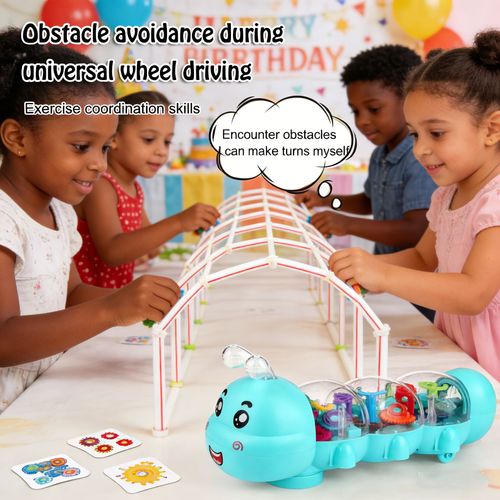 ❤️🐛Crawling Toy, Caterpillar Design Tummy Time Toy with Light & Music Musical Light Up❤️❤️