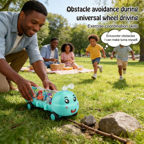 ❤️🐛Crawling Toy, Caterpillar Design Tummy Time Toy with Light & Music Musical Light Up❤️❤️