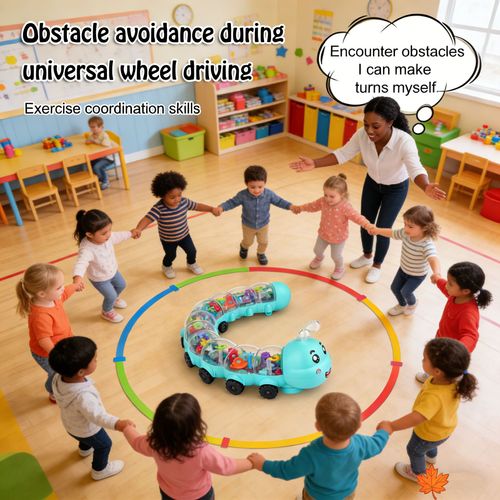❤️🐛Crawling Toy, Caterpillar Design Tummy Time Toy with Light & Music Musical Light Up❤️❤️