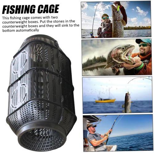 Portable fishing trap cage is practical fishing accessory. It can catch crayfish, crab, eel, shrimp and turtle, works well in lake, pond and saltwater environments, free shipping and cash on delivery.