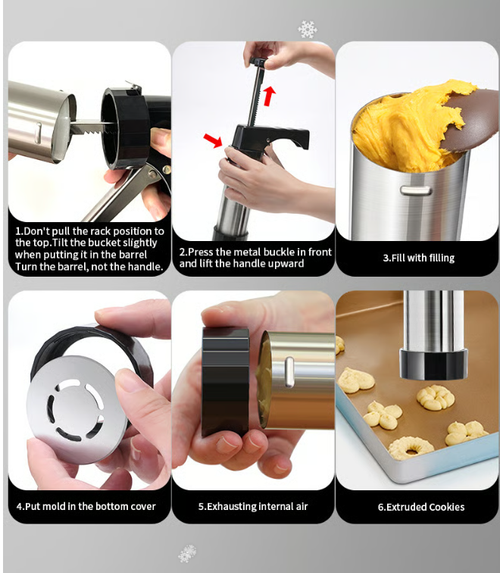 😀🎄50K+ SOLD! 🎁 Cookie Press Maker Kit