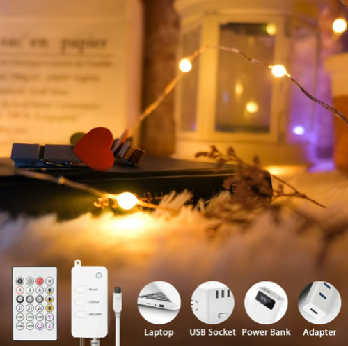 🎅Lightweight Voice-Activated Fairy Tale String Lights 🎁