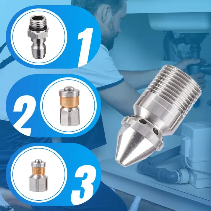 🔥Hot Seller🔥 COD！Buy 1 Get 3 !🚀2026 new hot sale🚀 Rotary High-Pressure Sewer Jetting Nozzle