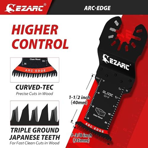 🔥Hot Seller🔥 COD！10 Pcs Multitool, Multifunctional Professional Japanese Teeth Fast Cutting Oscillating Blade, Compatible with Major Tools, Durable Design