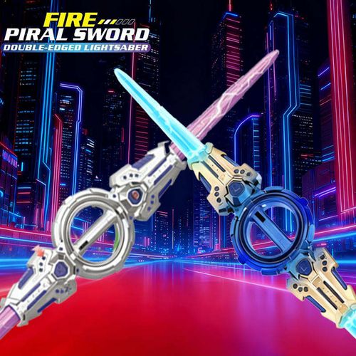 LED light-up toys designed primitive for children's play eye-catching double-edged telescopic lightsaber