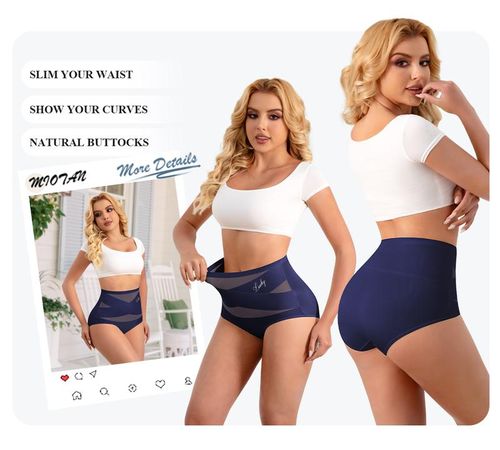 🔥Hot Seller🔥 COD！🌸Last Day-Buy 1 Get 5 Packs ✨Plus-Size High-Waist Cross Tummy Control Panties
