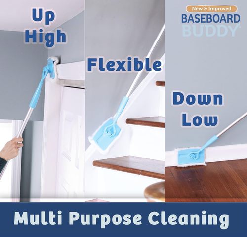 Baseboard Buddy – Baseboard & Molding Cleaning Tool! Includes 1 Baseboard Buddy and 3 Reusable Cleaning Pads, As Seen on TV