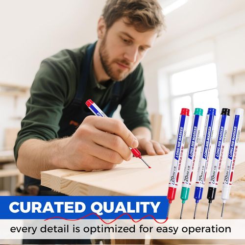 🔥Hot Seller🔥 COD！10 PCS Long Head Deep Hole Marker Pens,Two of each color