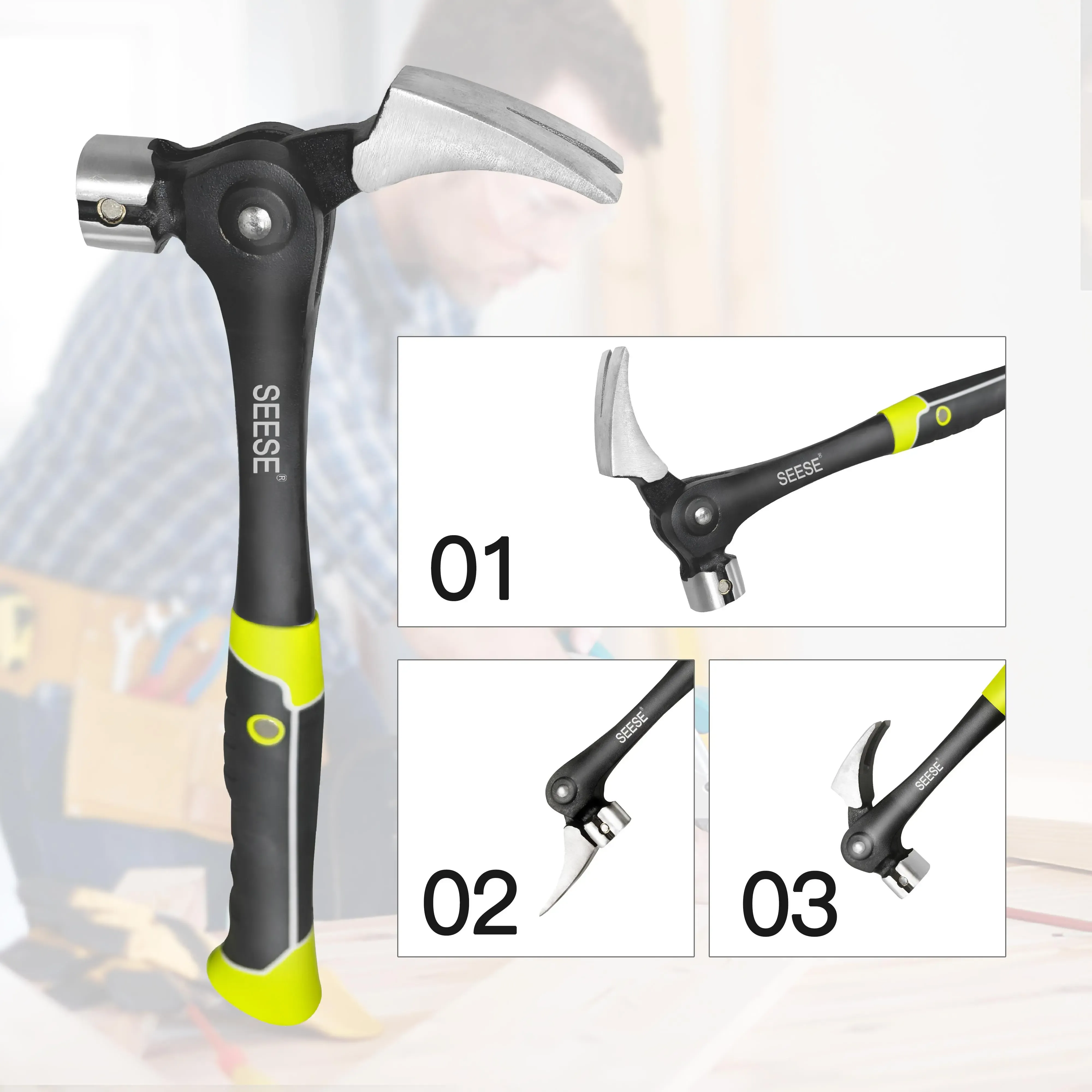 🔥Hot Seller🔥 COD！Adjustable Nail Puller Hammer