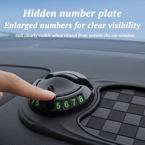 Woyuosn Multifunction Car Mat with Phone Holder Hidden Number Plate
