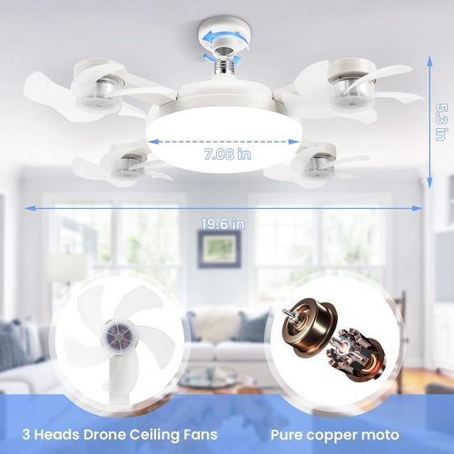 🔥Hot Seller🔥 COD！LED Drone Ceiling Socket Fan Light