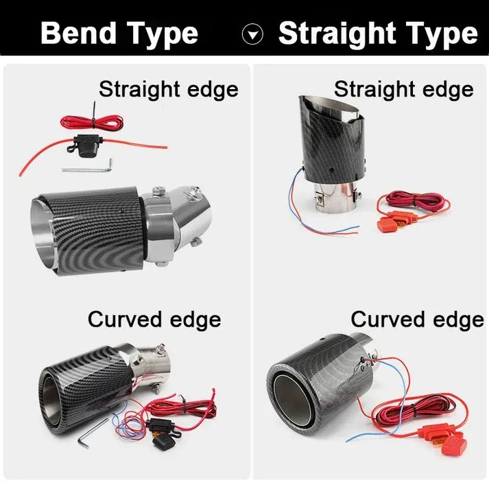 🔥Hot Seller🔥 COD！Universal LED Car Exhaust Pipe🚗🌪️🚨