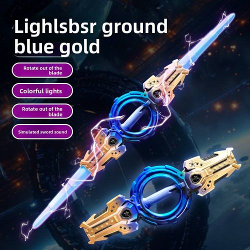 LED light-up toys designed primitive for children's play eye-catching double-edged telescopic lightsaber