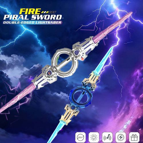 LED light-up toys designed primitive for children's play eye-catching double-edged telescopic lightsaber