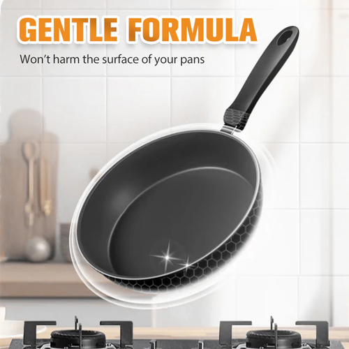 Burnt Residue Removal Paste: Deeply cleans cookwares without scratching, removes grease and carbon deposits in 5 minutes.