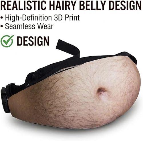 🔥Hot Seller🔥 COD！Funny Dad Bod Belly Fanny Pack Beer Gut Fanny Pack