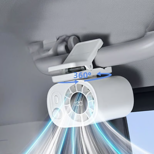❄️2026New Car Clip Fan with LED Display