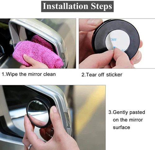 360° Blind Spot Mirror | Drive Safer, Smarter & Stress Free (2 Pair - Buy 1 Get 1 Free)