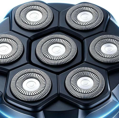🔥Hot Seller🔥 COD！6-Head Rotary Electric Head Shaver – Rechargeable Bald Head Grooming Kit
