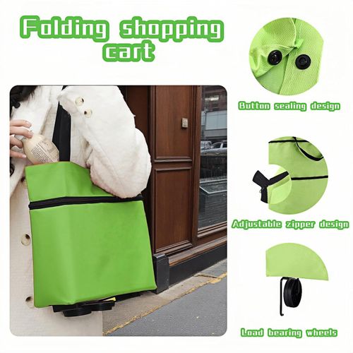 🔥Hot Seller🔥 COD！Buy 1 Get 2 ! Portable Shopping Cart Foldable Grocery Trolley Lightweight with Wheels for Home Delivery Handcart Small Trailer Ideal for Shopping Tasks
