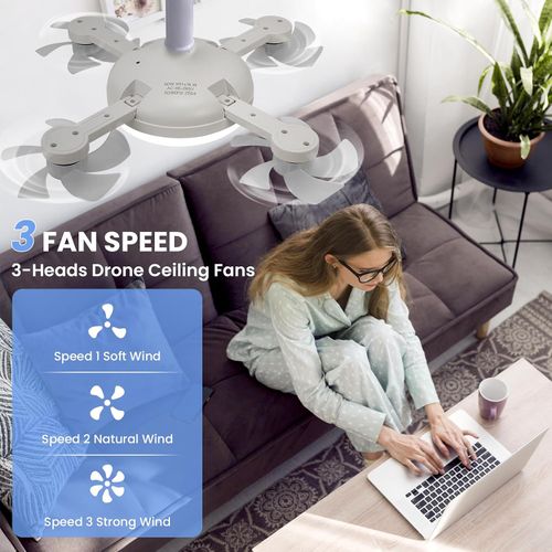 🔥Hot Seller🔥 COD！LED Drone Ceiling Socket Fan Light