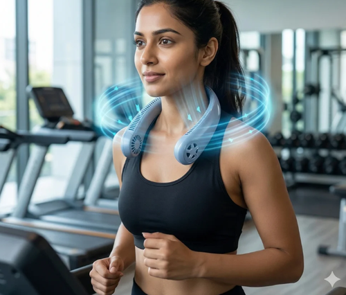 Wearable Neck Fan | Soft Airflow | Outdoor & Travel Cooling