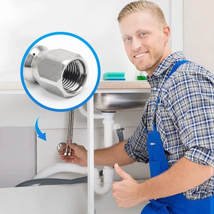 🔥Hot Seller🔥 COD！Buy 1 Get 3 !🚀2026 new hot sale🚀 Rotary High-Pressure Sewer Jetting Nozzle