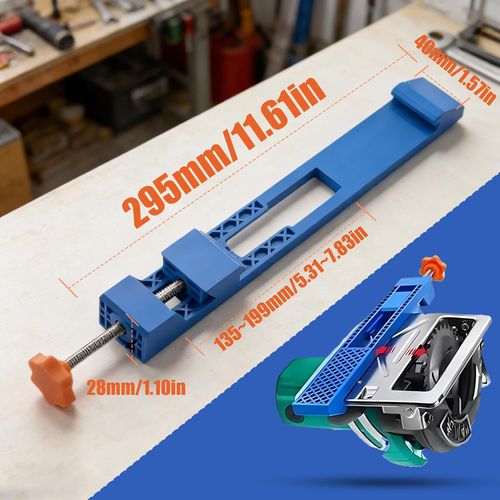 🔥Hot Seller🔥 COD！Buy 1 Get 5 ! Adjustable Cutting Machine Base Guide, Innovative Clamp Circular Saw Guide Electric Circular Saw Milling Positioning Clamp Precision Wood Cutting Guide Pros & Hobbyists