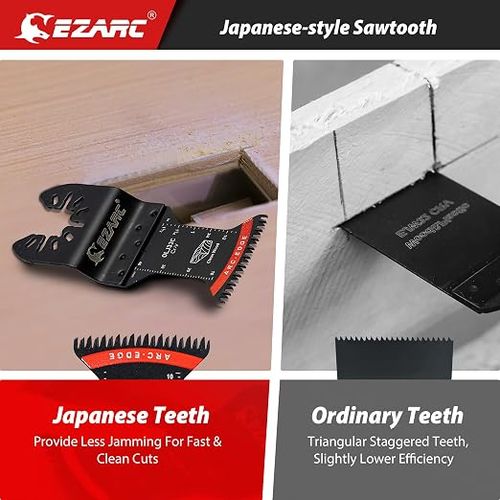 🔥Hot Seller🔥 COD！10 Pcs Multitool, Multifunctional Professional Japanese Teeth Fast Cutting Oscillating Blade, Compatible with Major Tools, Durable Design