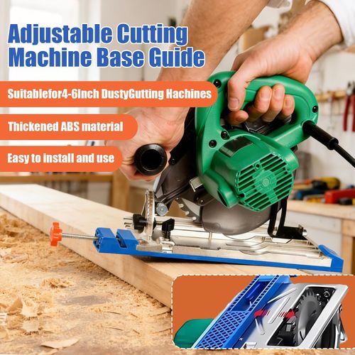 🔥Hot Seller🔥 COD！Buy 1 Get 5 ! Adjustable Cutting Machine Base Guide, Innovative Clamp Circular Saw Guide Electric Circular Saw Milling Positioning Clamp Precision Wood Cutting Guide Pros & Hobbyists