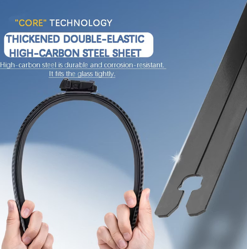 🌈 Carbon Fiber Boneless Silent Windshield Wipers - Make Your Driving Experience Stylish, Quiet And Clear!