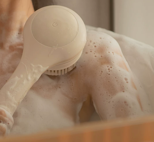 Electric Shower Back Scrubber, Waterproof Automatic Bath Brush for Full Body Exfoliation, Back Scratcher Cleaning Tool