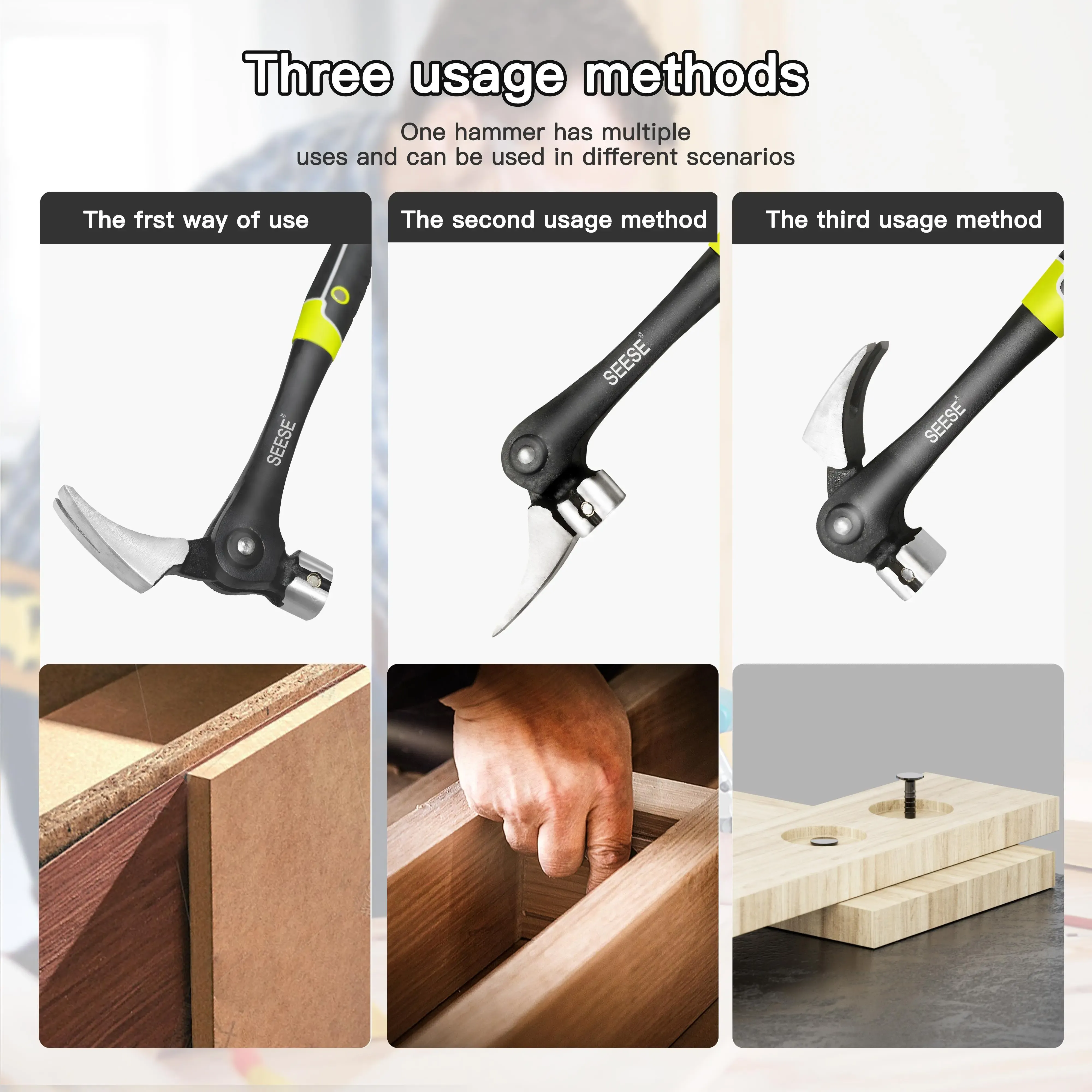 🔥Hot Seller🔥 COD！Adjustable Nail Puller Hammer