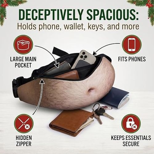 🔥Hot Seller🔥 COD！Funny Dad Bod Belly Fanny Pack Beer Gut Fanny Pack