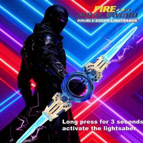 LED light-up toys designed primitive for children's play eye-catching double-edged telescopic lightsaber