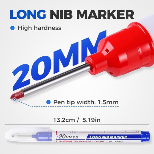 🔥Hot Seller🔥 COD！10 PCS Long Head Deep Hole Marker Pens,Two of each color
