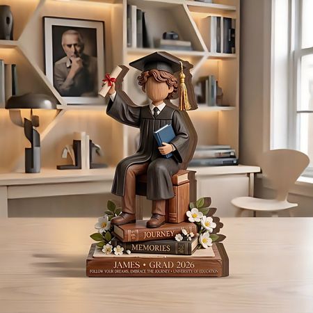 Placa De Madeira De Graduação Personalizada, Classe De 2026 Graduado Lembrar Para Ele Ela