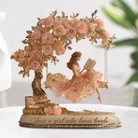 Apenas uma menina que ama livros-placa acrílica personalizada em forma personalizada do livro