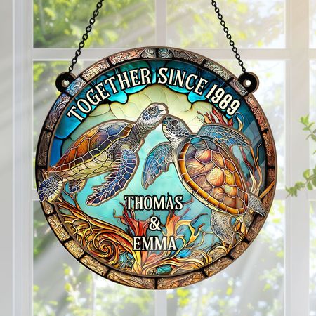 Together Forever-personalizado janela pendurada Suncatcher