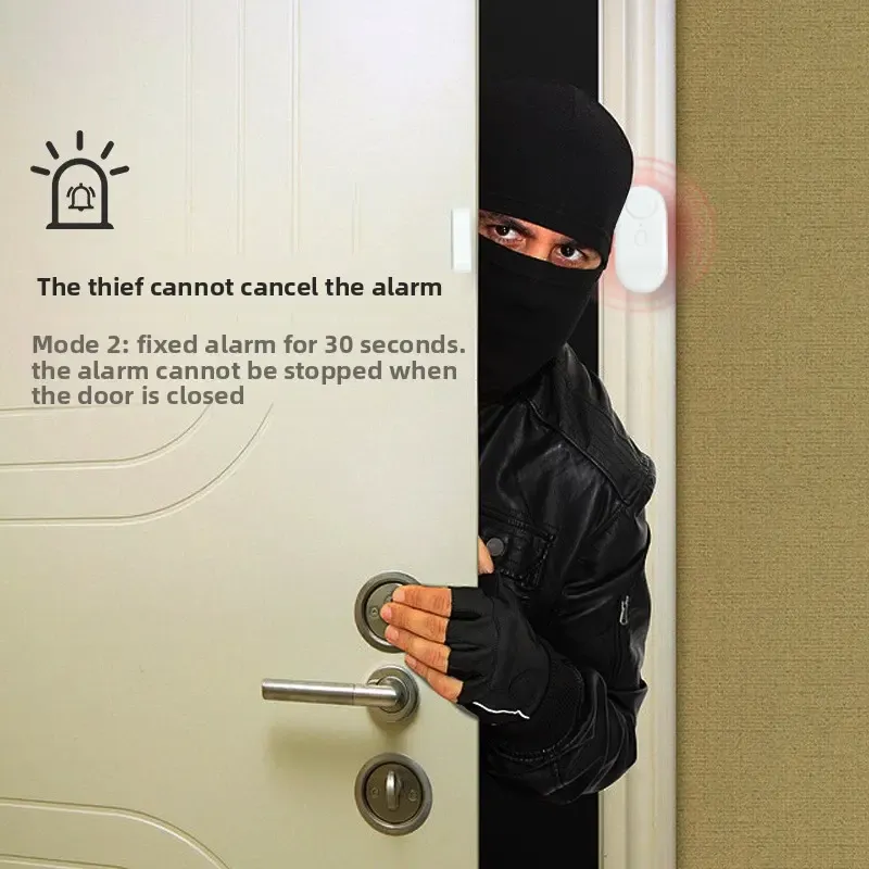 Wireless door and window alarm device, door anti-theft device that does not require drilling, independent door magnetic alarm with delay function.