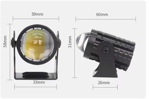 2 motorcycle LED spotlights auxiliary lights