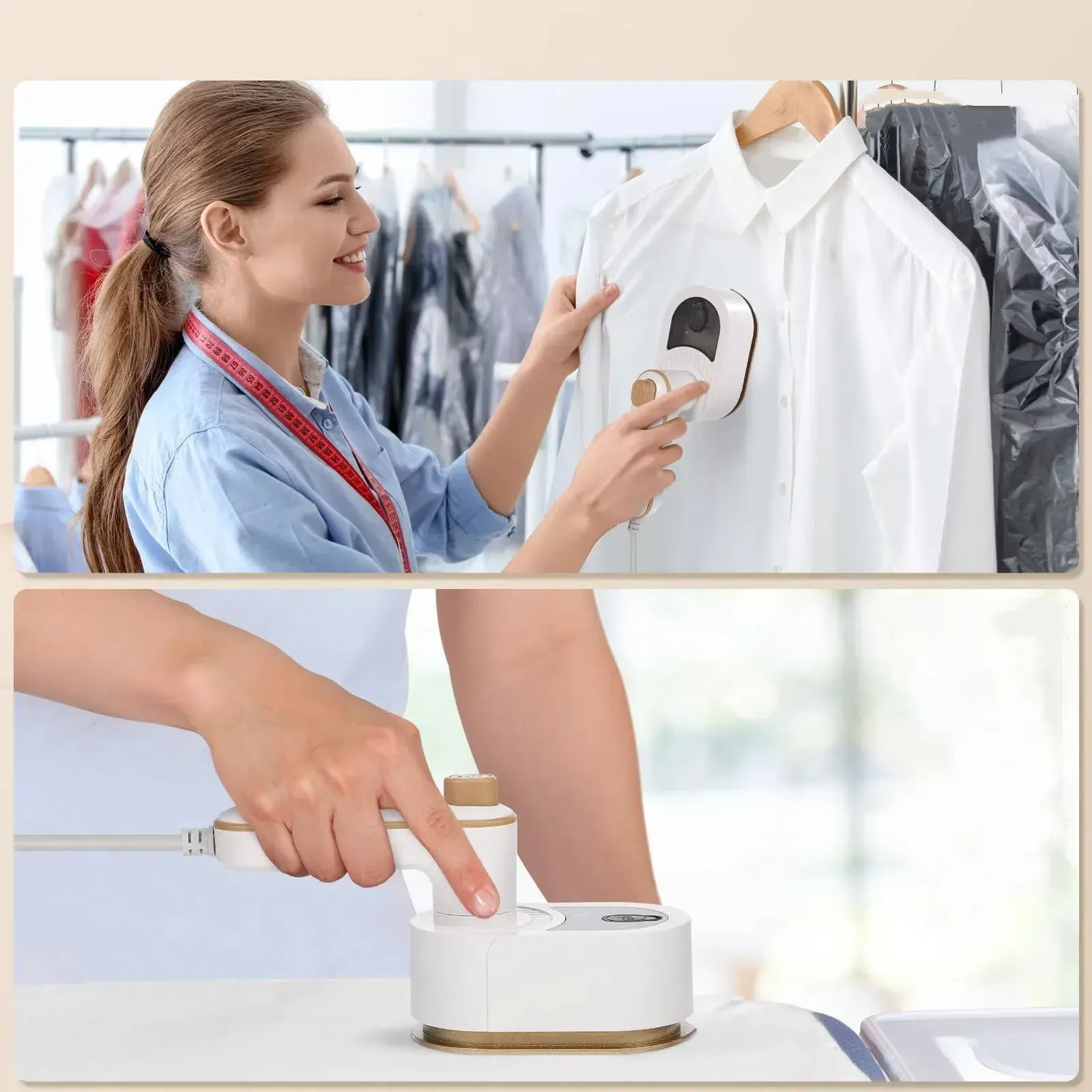 Portable handheld iron