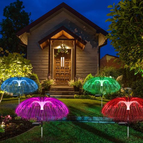 Solar Garden Changing Jellyfish Lights