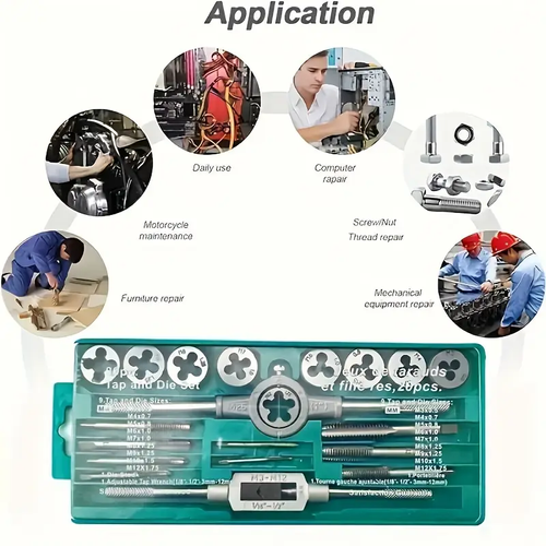 20pcs Metric Tap and Die Set