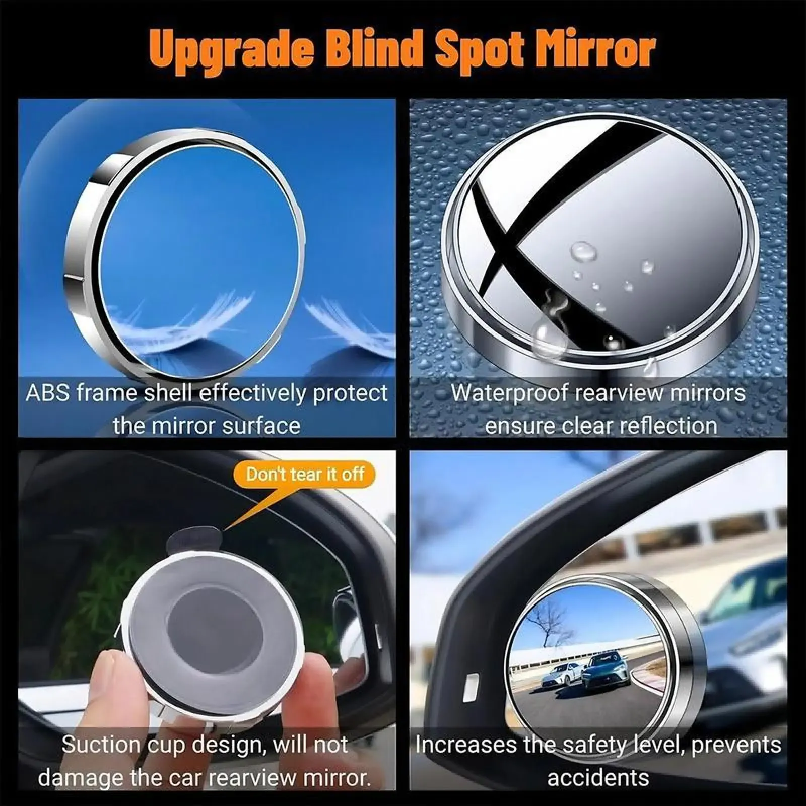 2 high-definition rearview mirror auxiliary mirrors