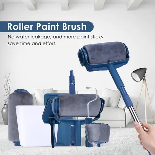 Multi-functional seamless roller paint brush